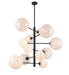 Avenue Lighting - 12 Light Chandelier - Delilah - Black- Union Lighting Luminaires Decor