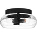 Quoizel - Three Light Flush Mount - Lucy - Matte Black- Union Lighting Luminaires Decor