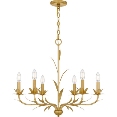 Quoizel - Six Light Chandelier - Maria - Gold Leaf- Union Lighting Luminaires Decor