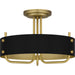 Quoizel - Three Light Semi Flush Mount - Madden - Aged Brass- Union Lighting Luminaires Decor