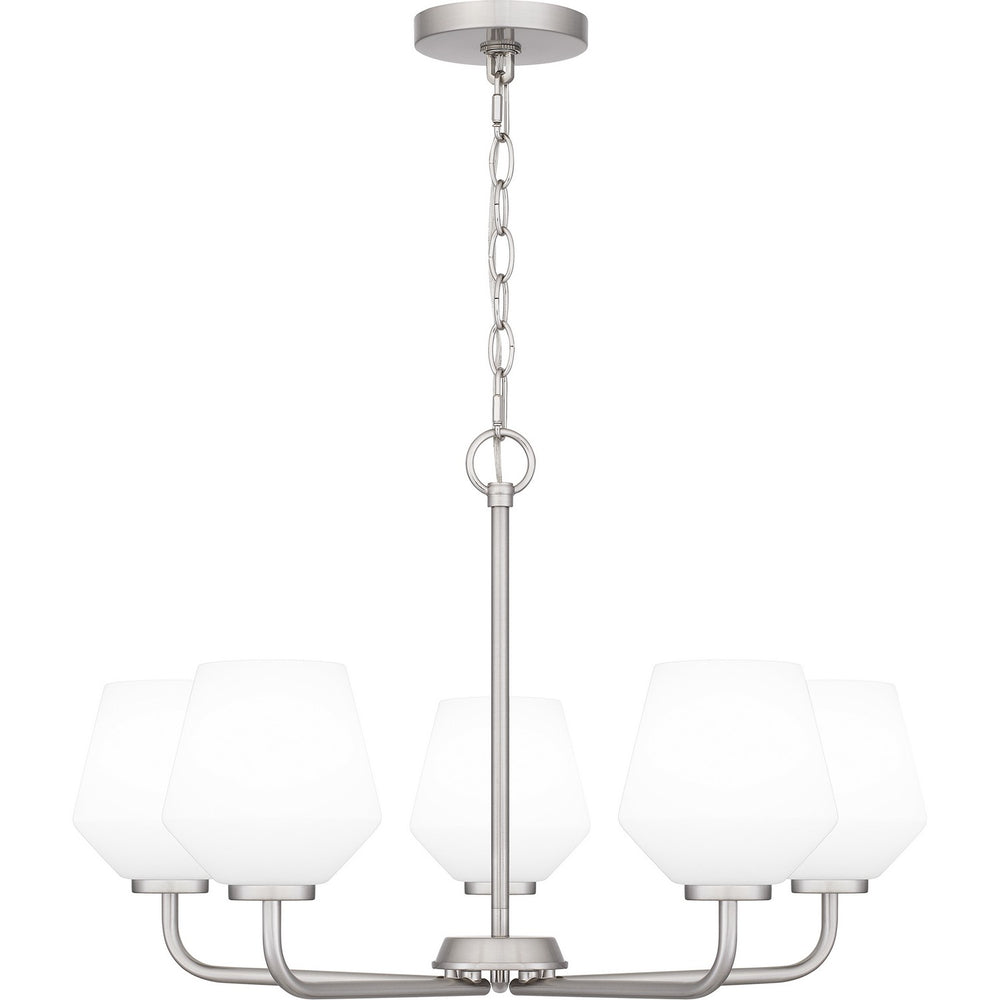 Quoizel - Five Light Chandelier - Nielson - Brushed Nickel- Union Lighting Luminaires Decor