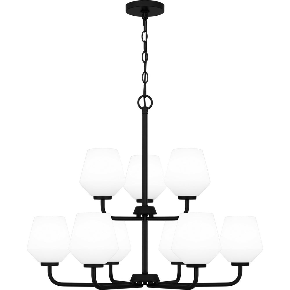 Quoizel - Nine Light Chandelier - Nielson - Matte Black- Union Lighting Luminaires Decor