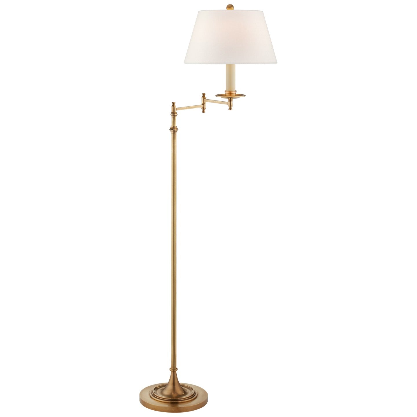 Visual Comfort Signature Canada - One Light Swing Arm Floor Lamp - Dorchester3 - Antique-Burnished Brass- Union Lighting Luminaires Decor