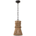 Visual Comfort Signature Canada - LED Pendant - Antigua - Bronze and Natural Abaca- Union Lighting Luminaires Decor
