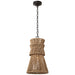 Visual Comfort Signature Canada - LED Pendant - Antigua - Bronze and Natural Abaca- Union Lighting Luminaires Decor