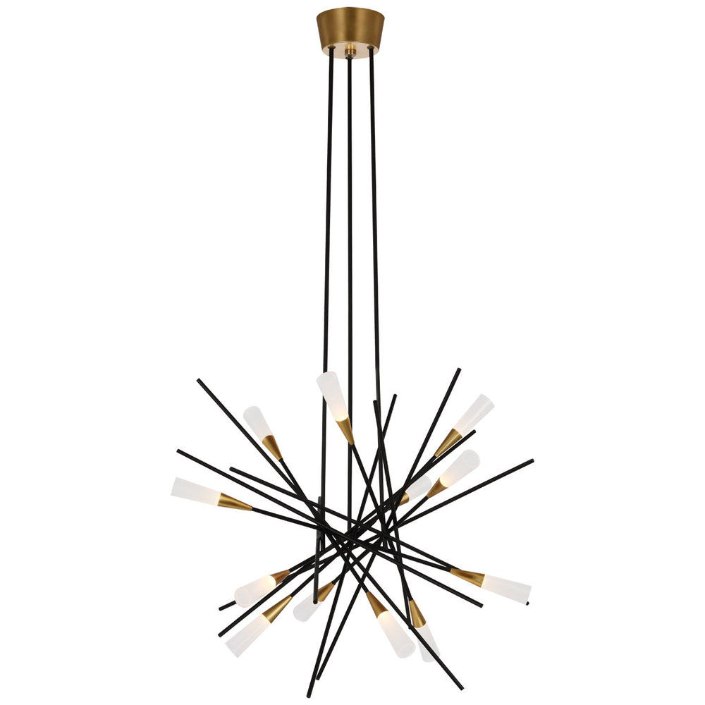Visual Comfort Signature Canada - LED Chandelier - Stellar - Matte Black and Antique Brass- Union Lighting Luminaires Decor