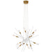Visual Comfort Signature Canada - LED Chandelier - Stellar - Matte White and Antique Brass- Union Lighting Luminaires Decor