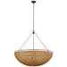 Visual Comfort Signature Canada - LED Chandelier - Clovis - Aged Iron and Natural Wicker- Union Lighting Luminaires Decor