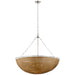 Visual Comfort Signature Canada - LED Chandelier - Clovis - Polished Nickel and Natural Wicker- Union Lighting Luminaires Decor