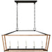 Visual Comfort Signature Canada - LED Linear Lantern - Darlana Wrapped - Aged Iron and Natural Rattan- Union Lighting Luminaires Decor