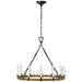 Visual Comfort Signature Canada - LED Chandelier - Darlana Wrapped - Aged Iron and Natural Rattan- Union Lighting Luminaires Decor