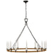 Visual Comfort Signature Canada - LED Chandelier - Darlana Wrapped - Aged Iron and Natural Rattan- Union Lighting Luminaires Decor