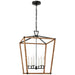 Visual Comfort Signature Canada - LED Lantern - Darlana Wrapped - Aged Iron and Natural Rattan- Union Lighting Luminaires Decor