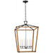 Visual Comfort Signature Canada - LED Lantern - Darlana Wrapped - Aged Iron and Natural Rattan- Union Lighting Luminaires Decor