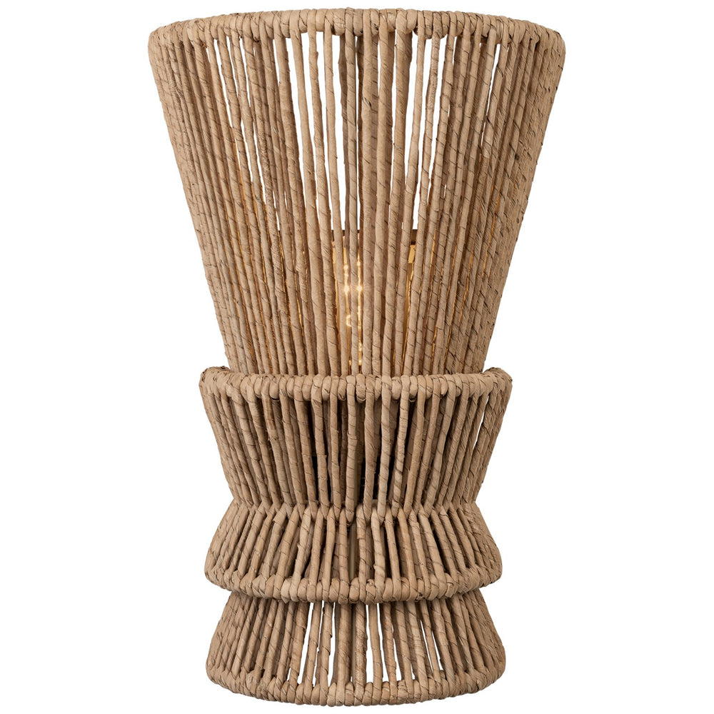 Visual Comfort Signature Canada - LED Wall Sconce - Antigua - Bronze and Natural Abaca- Union Lighting Luminaires Decor