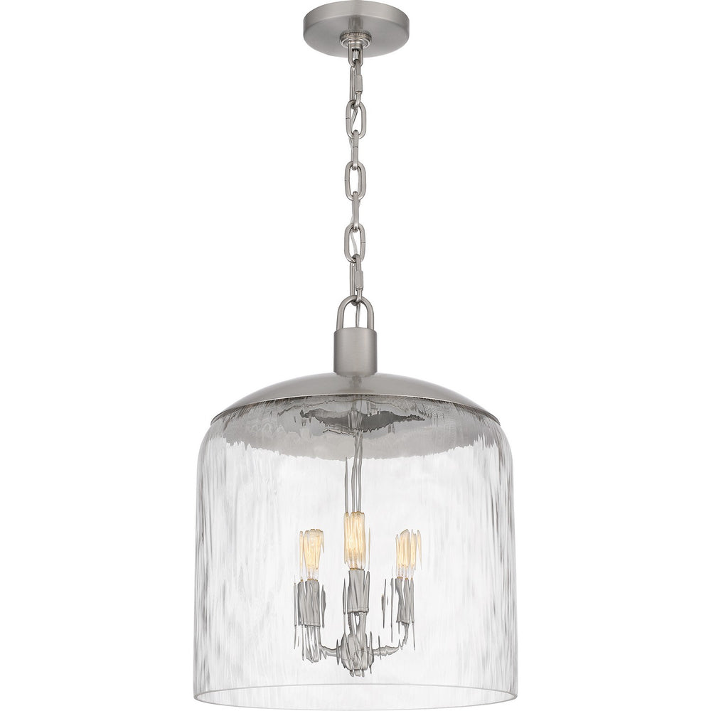 Quoizel - Three Light Pendant - Quoizel Pendant - Brushed Nickel- Union Lighting Luminaires Decor