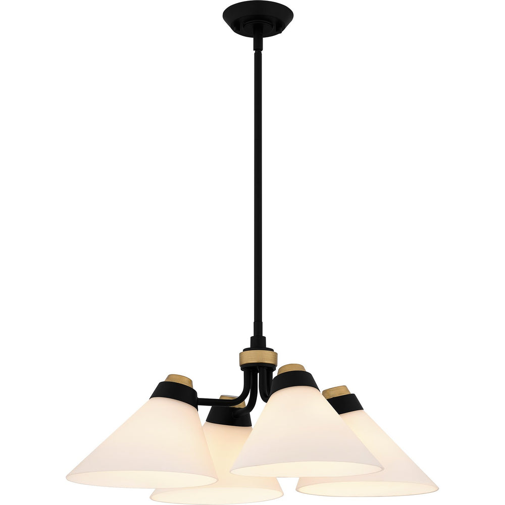 Quoizel - Four Light Pendant - Quoizel Pendant - Matte Black- Union Lighting Luminaires Decor