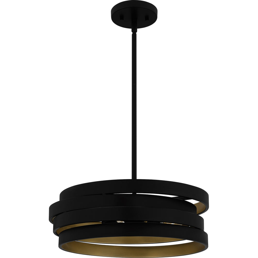 Quoizel - Three Light Pendant - Quoizel Pendant - Matte Black- Union Lighting Luminaires Decor