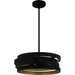 Quoizel - Three Light Pendant - Quoizel Pendant - Matte Black- Union Lighting Luminaires Decor