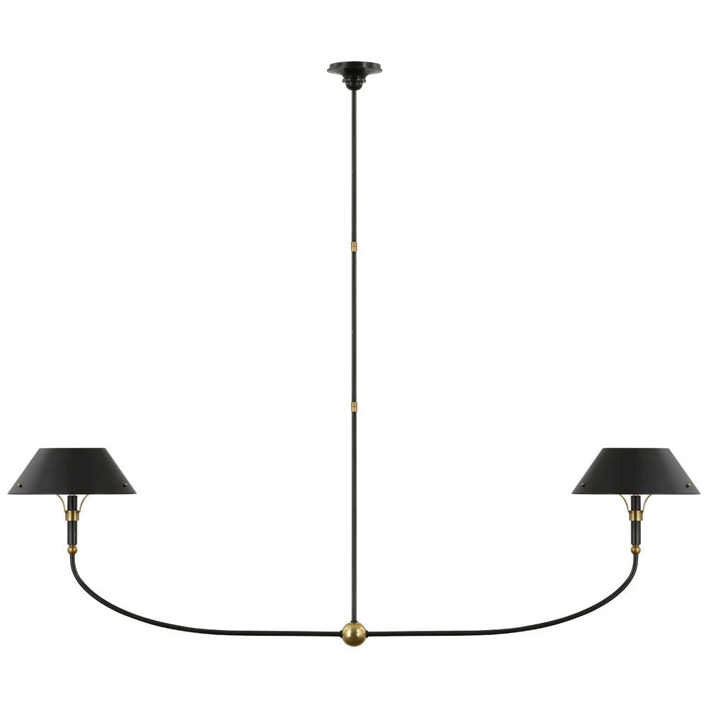 Visual Comfort Signature Canada - LED Linear Chandelier - Turlington - Bronze and Hand-Rubbed Antique Brass- Union Lighting Luminaires Decor