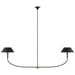 Visual Comfort Signature Canada - LED Linear Chandelier - Turlington - Bronze and Hand-Rubbed Antique Brass- Union Lighting Luminaires Decor