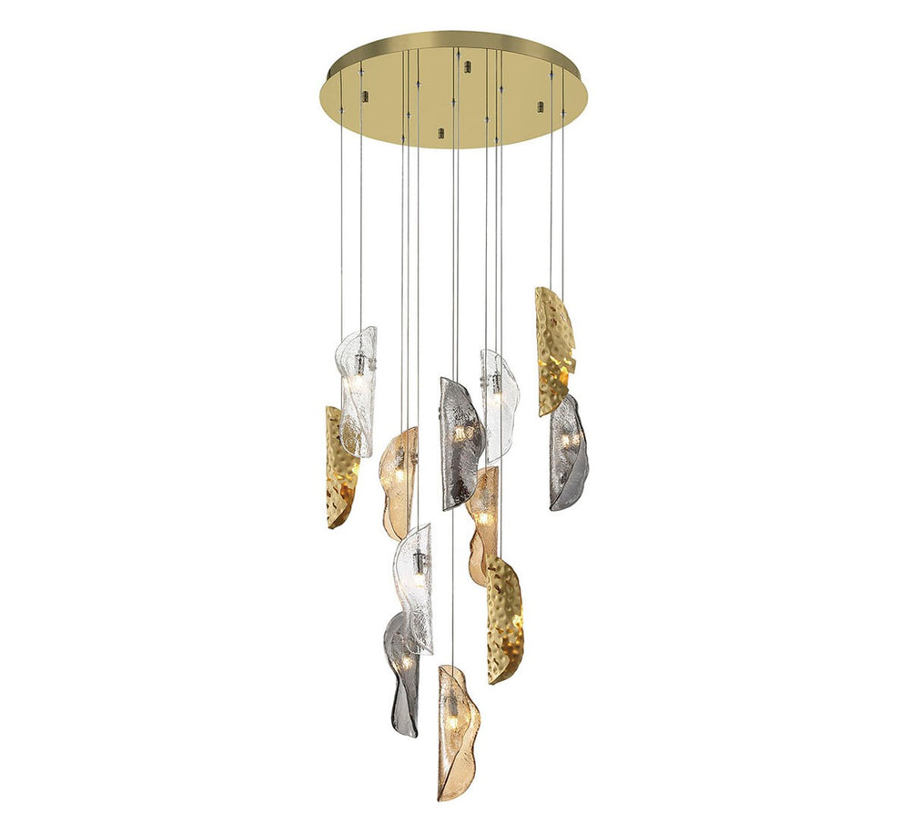 Lib & Co. Canada - LED Chandelier - Sorrento - Gold- Union Lighting Luminaires Decor