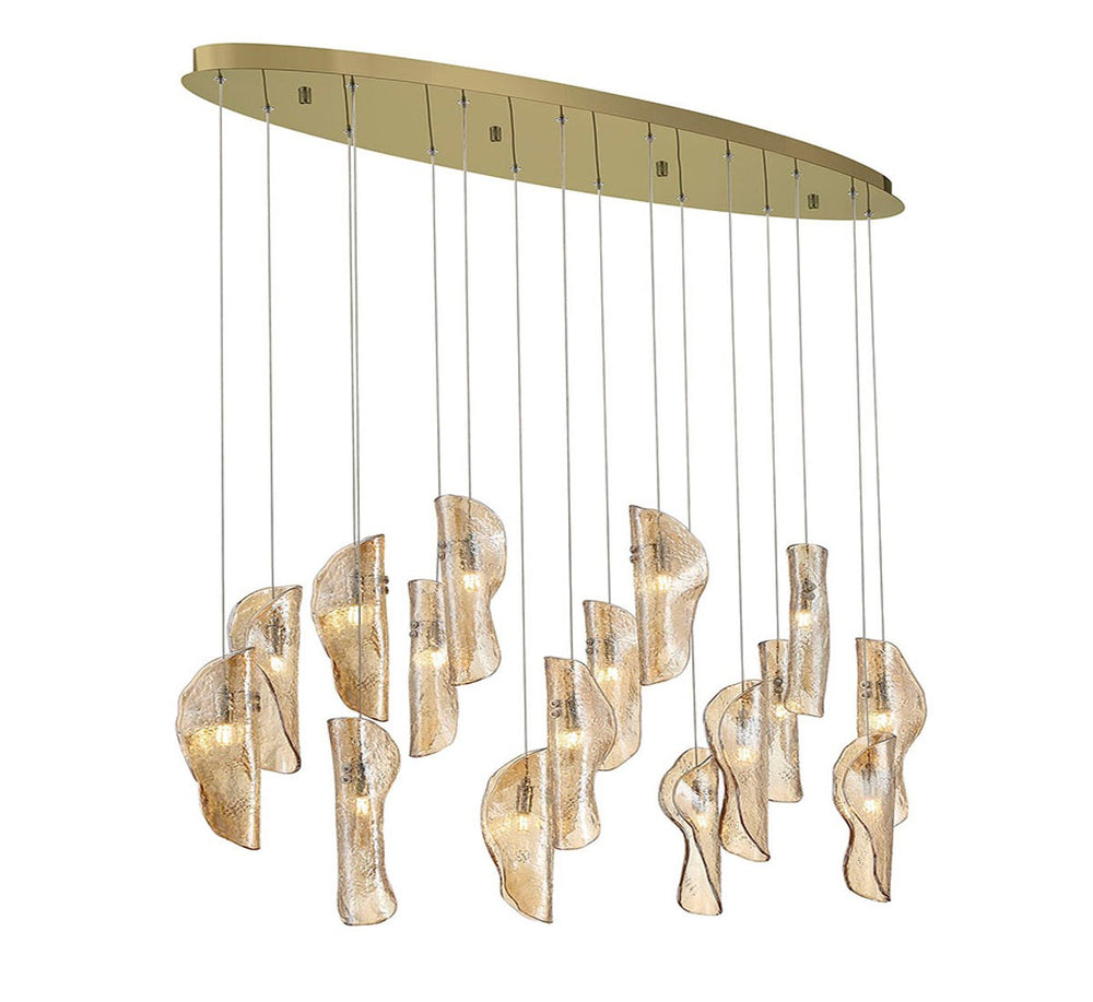Lib & Co. Canada - LED Chandelier - Sorrento - Gold- Union Lighting Luminaires Decor