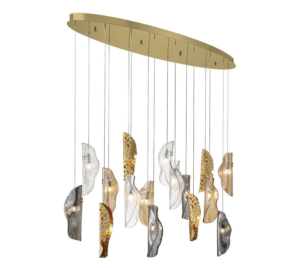 Lib & Co. Canada - LED Chandelier - Sorrento - Gold- Union Lighting Luminaires Decor