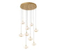 Lib & Co. Canada - LED Chandelier - Adelfia - Antique Brass- Union Lighting Luminaires Decor