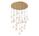 Lib & Co. Canada - LED Chandelier - Adelfia - Antique Brass- Union Lighting Luminaires Decor