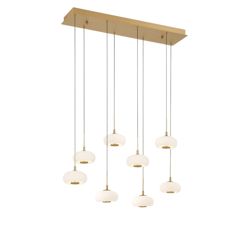 Lib & Co. Canada - LED Chandelier - Adelfia - Antique Brass- Union Lighting Luminaires Decor