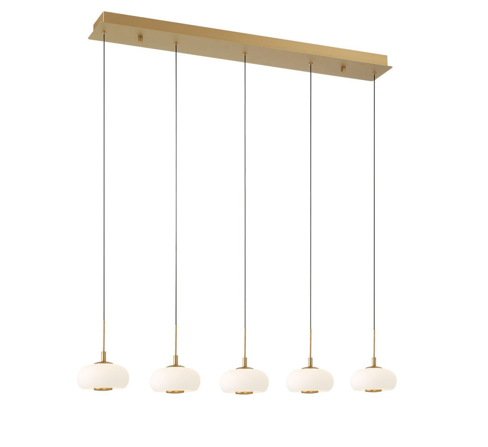 Lib & Co. Canada - LED Chandelier - Adelfia - Antique Brass- Union Lighting Luminaires Decor