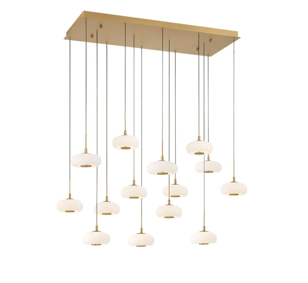 Lib & Co. Canada - LED Chandelier - Adelfia - Antique Brass- Union Lighting Luminaires Decor