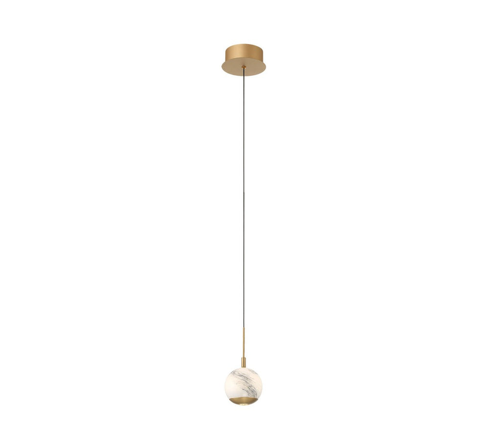 Lib & Co. Canada - LED Pendant - Baveno - Painted Antique Brass- Union Lighting Luminaires Decor