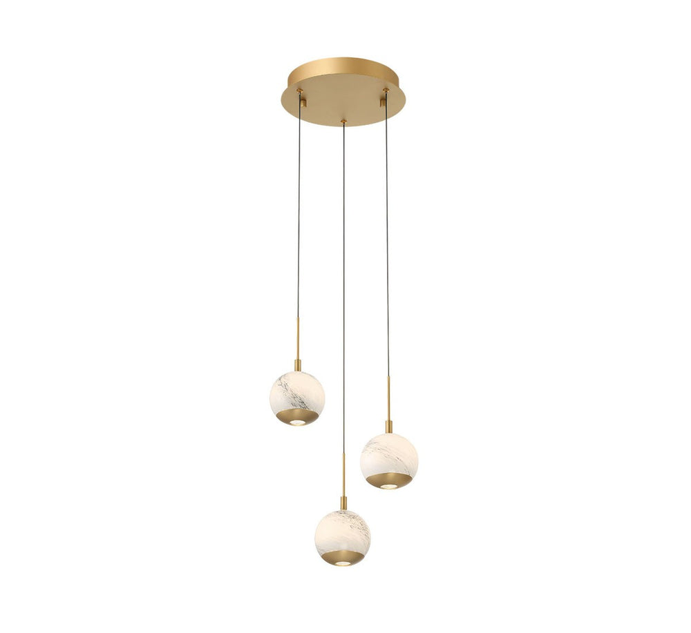 Lib & Co. Canada - LED Pendant - Baveno - Painted Antique Brass- Union Lighting Luminaires Decor