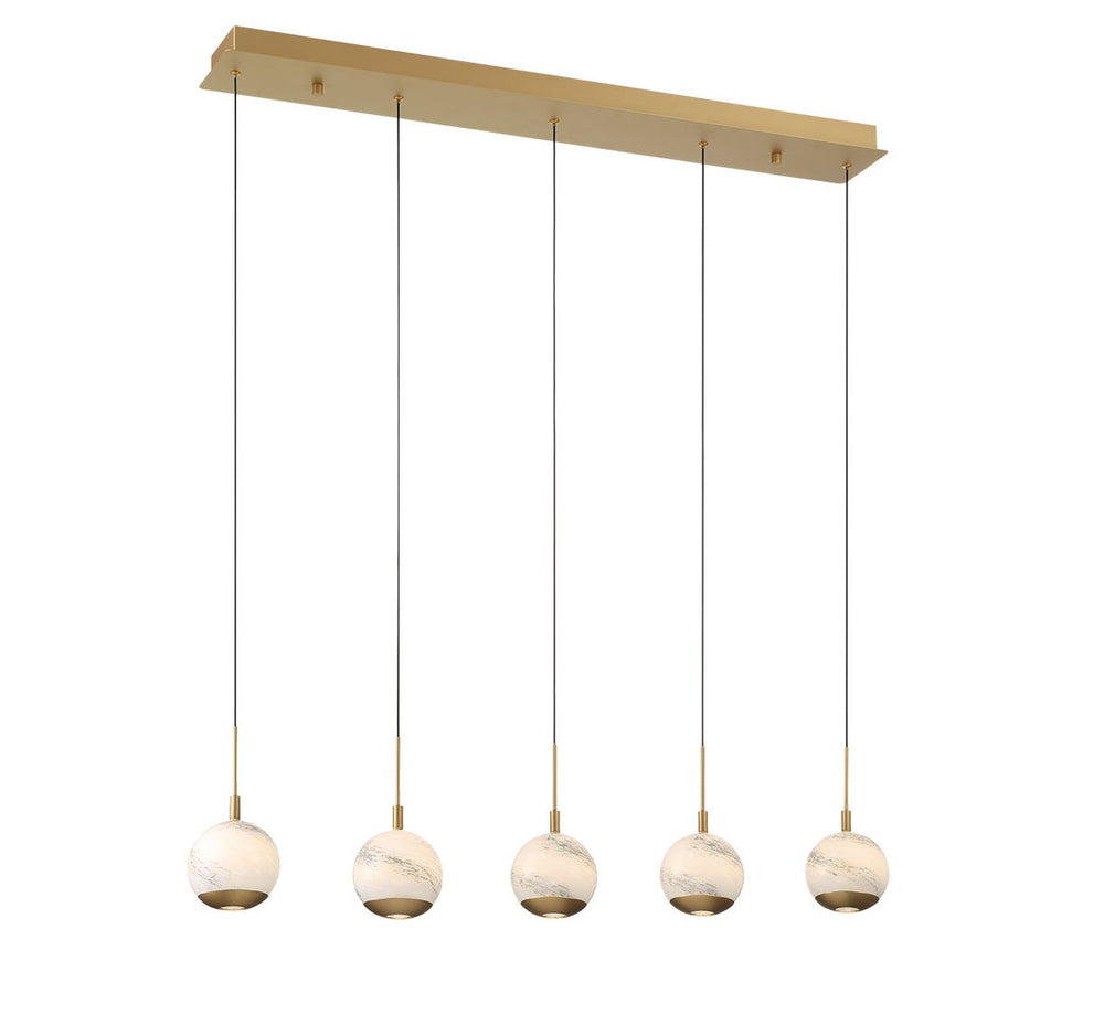 Lib & Co. Canada - LED Chandelier - Baveno - Painted Antique Brass- Union Lighting Luminaires Decor