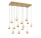 Lib & Co. Canada - LED Chandelier - Baveno - Painted Antique Brass- Union Lighting Luminaires Decor