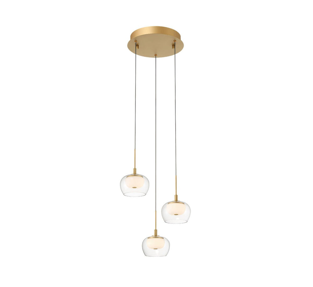 Lib & Co. Canada - LED Pendant - Manarola - Painted Antique Brass- Union Lighting Luminaires Decor