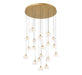 Lib & Co. Canada - LED Chandelier - Manarola - Painted Antique Brass- Union Lighting Luminaires Decor