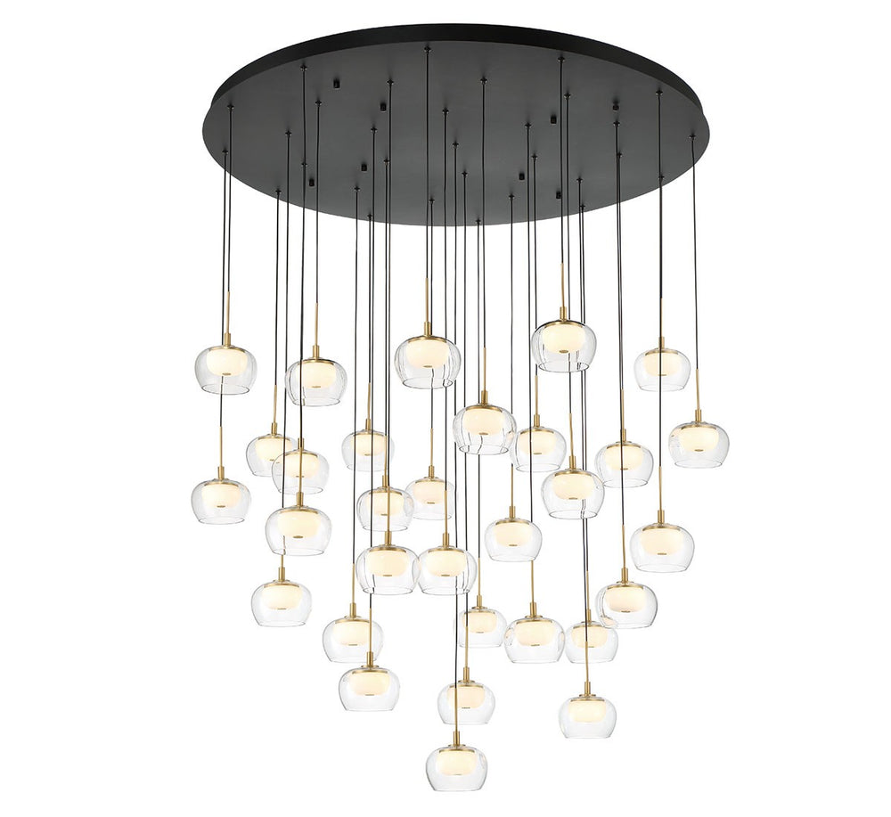 Lib & Co. Canada - LED Chandelier - Manarola - Matte Black- Union Lighting Luminaires Decor