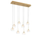 Lib & Co. Canada - LED Chandelier - Manarola - Painted Antique Brass- Union Lighting Luminaires Decor