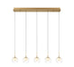 Lib & Co. Canada - LED Chandelier - Manarola - Painted Antique Brass- Union Lighting Luminaires Decor