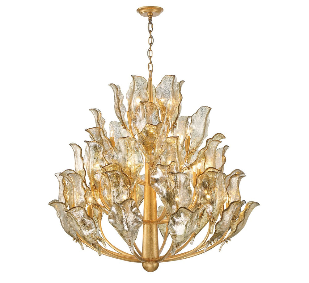 Lib & Co. Canada - 32 Light Chandelier - Brindisi - Gold Leaf- Union Lighting Luminaires Decor