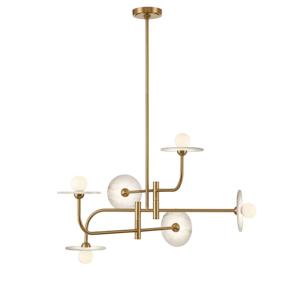 Lib & Co. Canada - LED Chandelier - Teramo - Brushed brass- Union Lighting Luminaires Decor