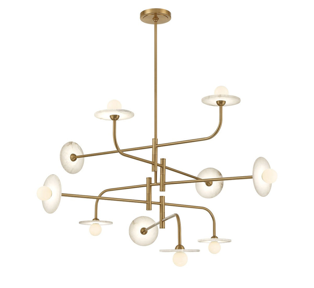 Lib & Co. Canada - LED Chandelier - Teramo - Brushed Brass- Union Lighting Luminaires Decor