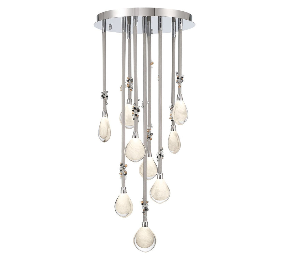 Lib & Co. Canada - LED Chandelier - Bellissima - Silver Sleeve- Union Lighting Luminaires Decor