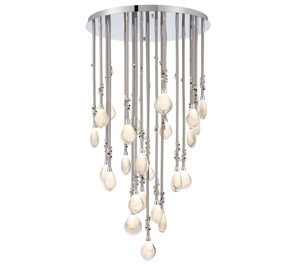 Lib & Co. Canada - LED Chandelier - Bellissima - Silver Sleeve- Union Lighting Luminaires Decor