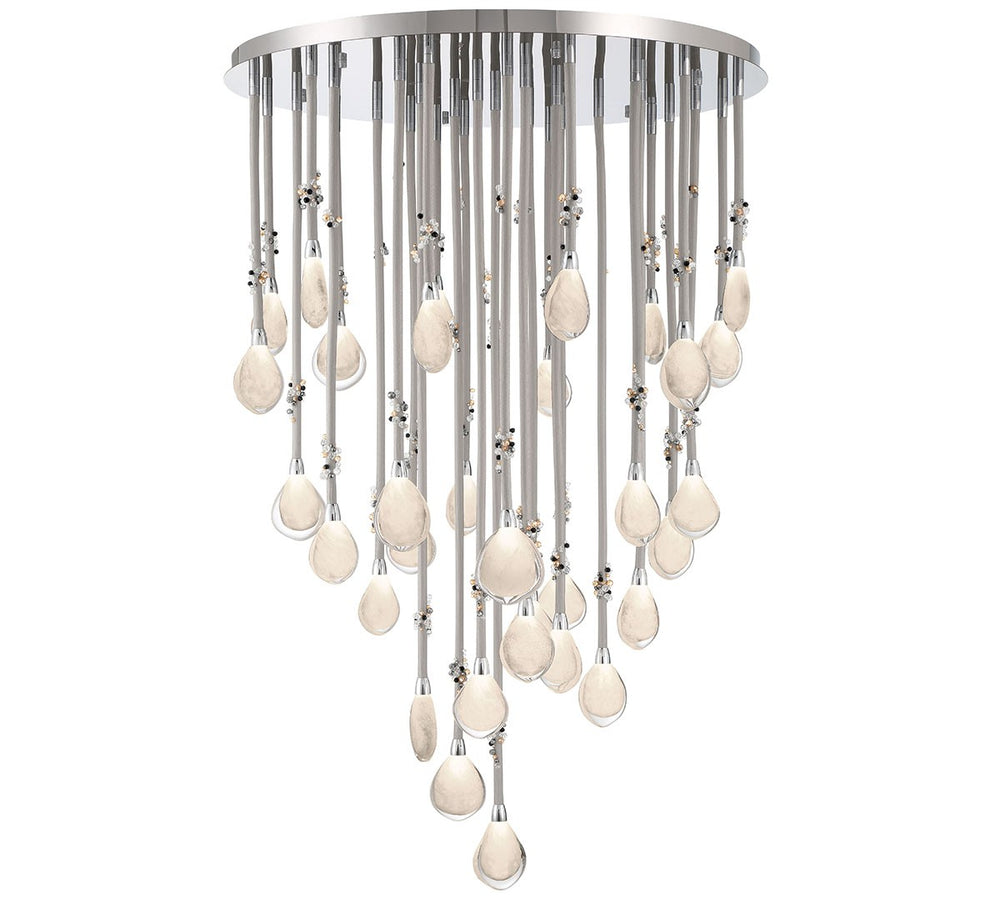 Lib & Co. Canada - LED Chandelier - Bellissima - Silver Sleeve- Union Lighting Luminaires Decor
