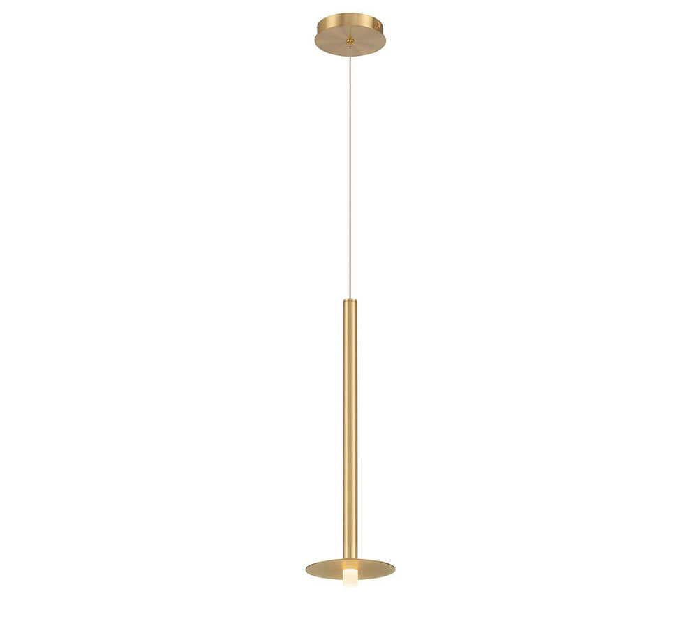 Lib & Co. Canada - LED Pendant - Piatto - Plated Brushed Gold- Union Lighting Luminaires Decor