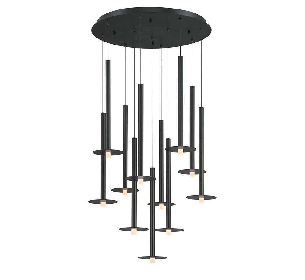 Lib & Co. Canada - LED Chandelier - Piatto - Matte Black- Union Lighting Luminaires Decor
